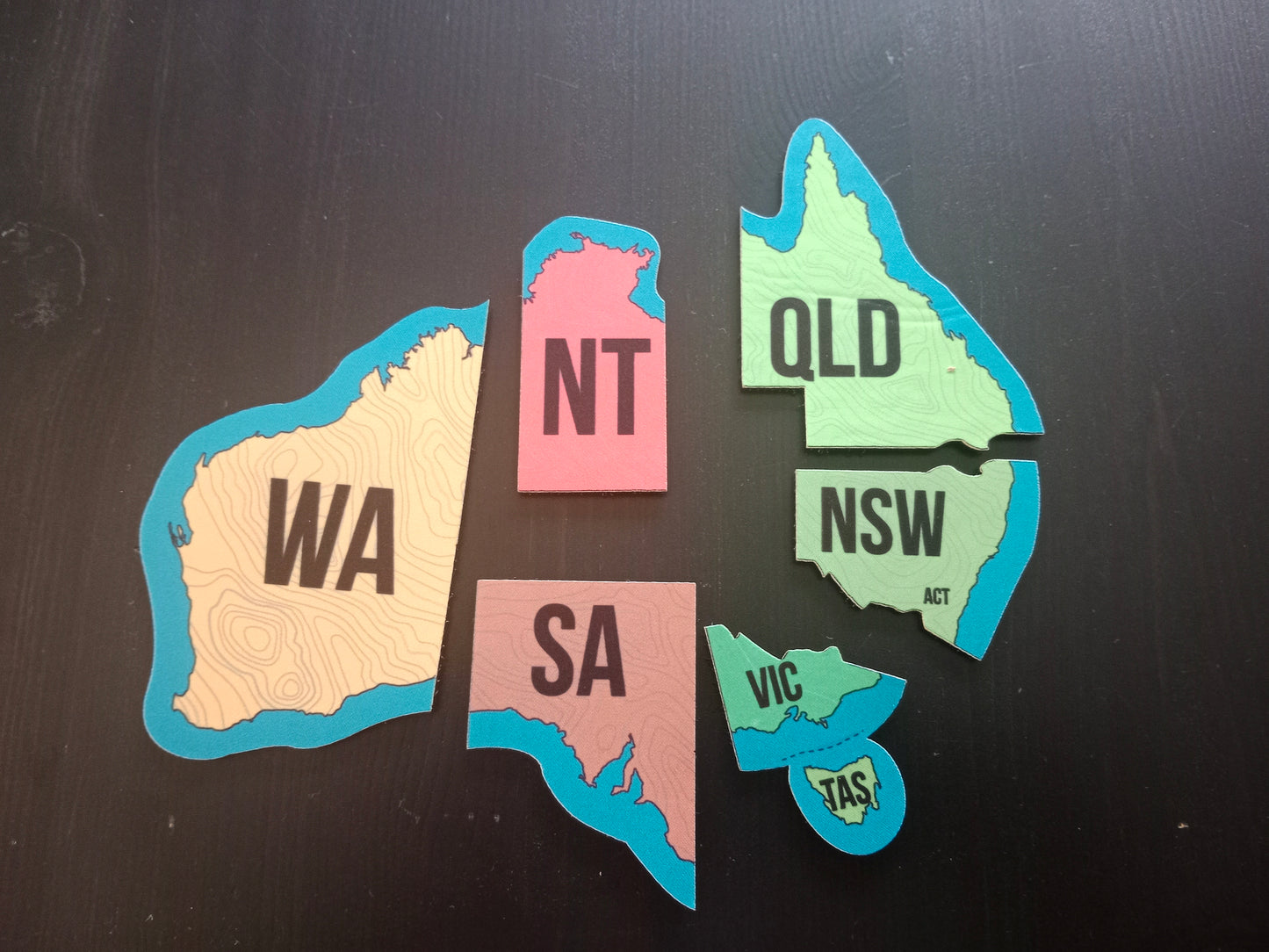 Sublimated Australia Map Patch Set.