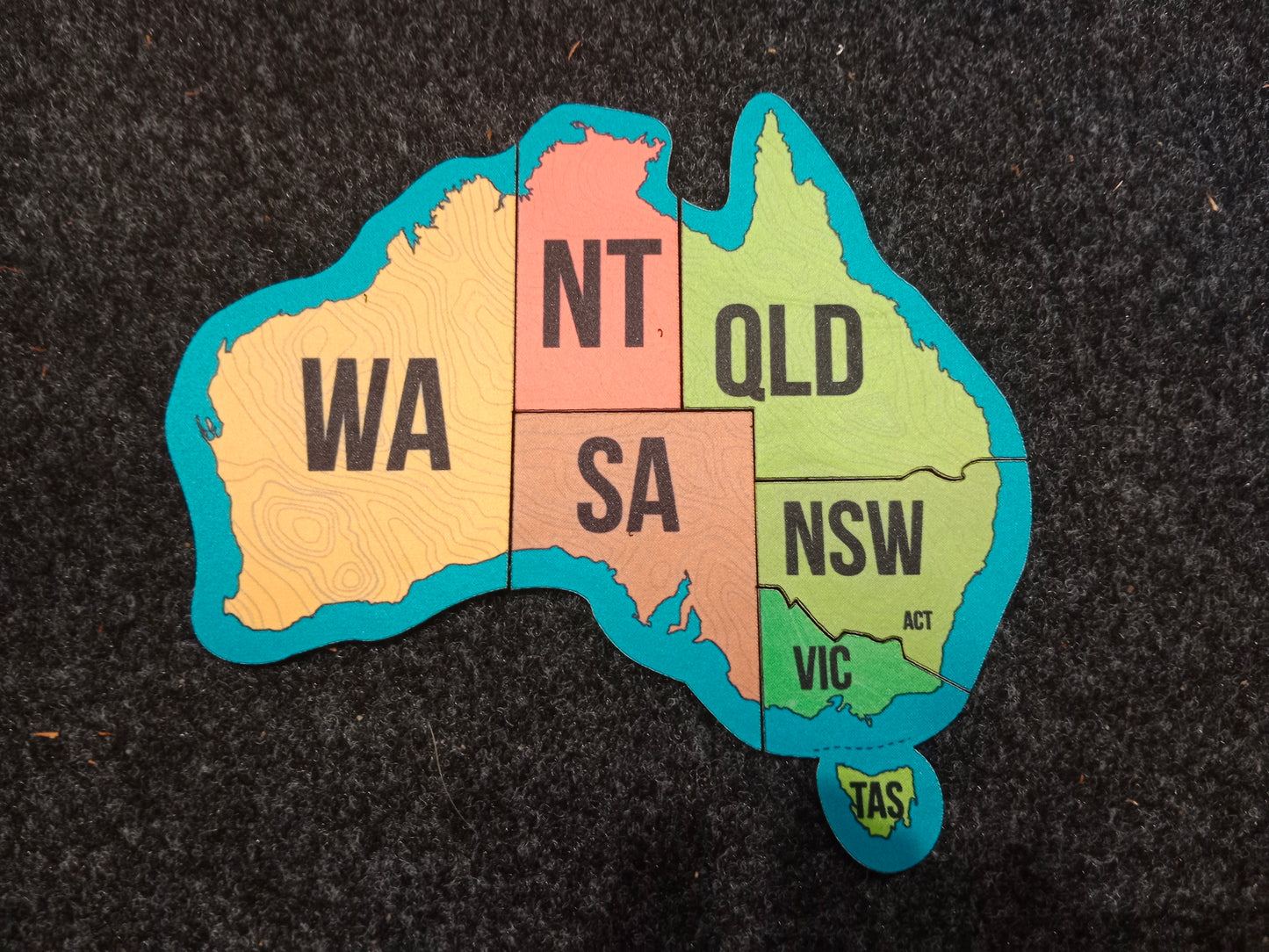 Sublimated Australia Map Patch Set.