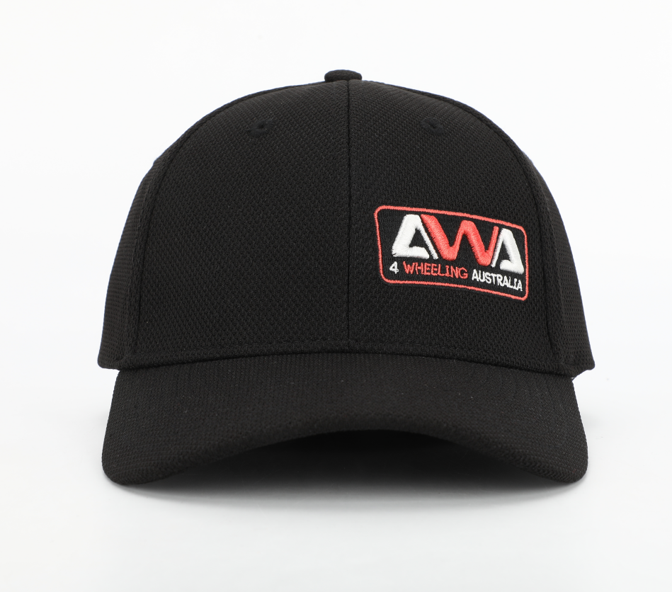 Black Cap with 4 Wheeling Australia logo.