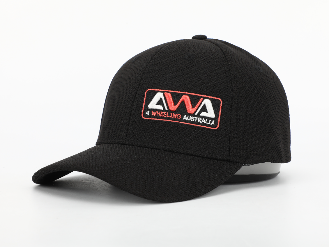 Black Cap with 4 Wheeling Australia logo.