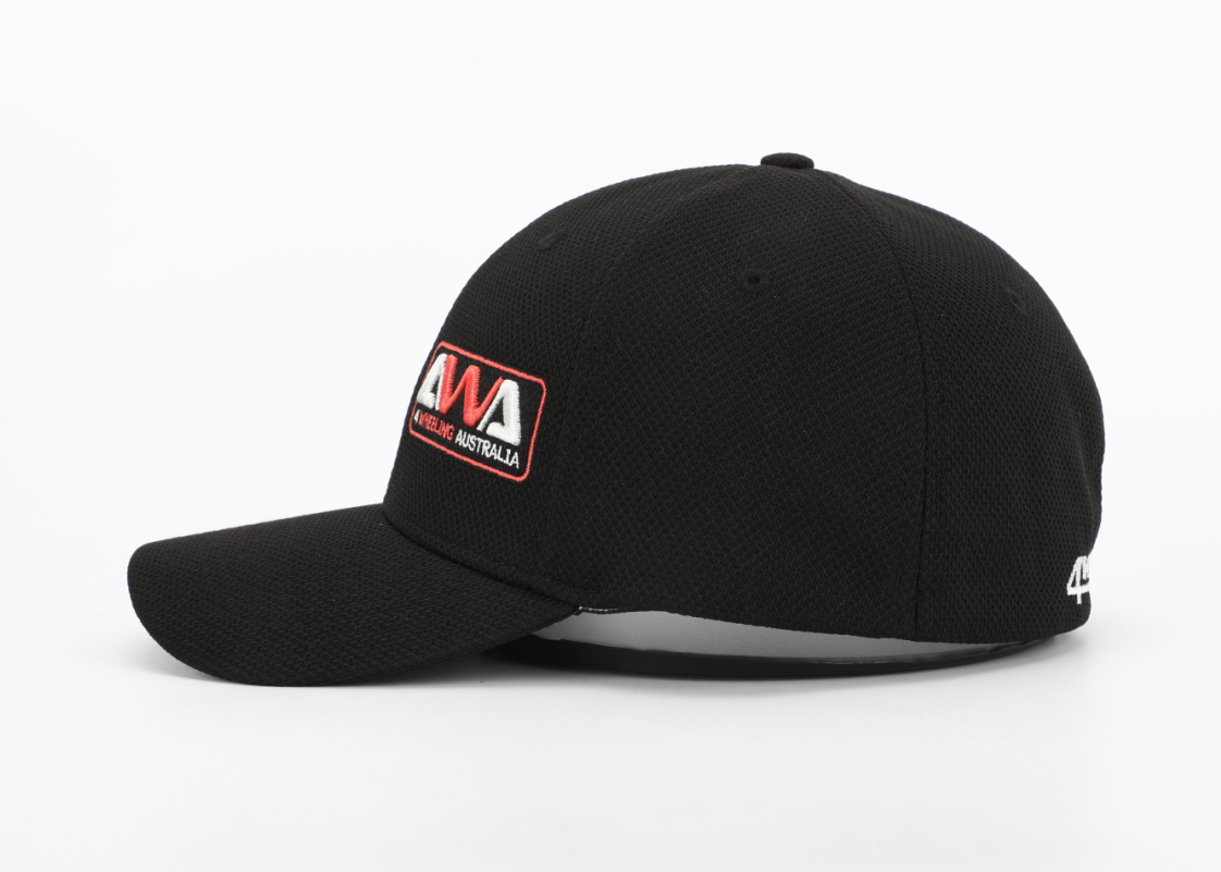 Black Cap with 4 Wheeling Australia logo.